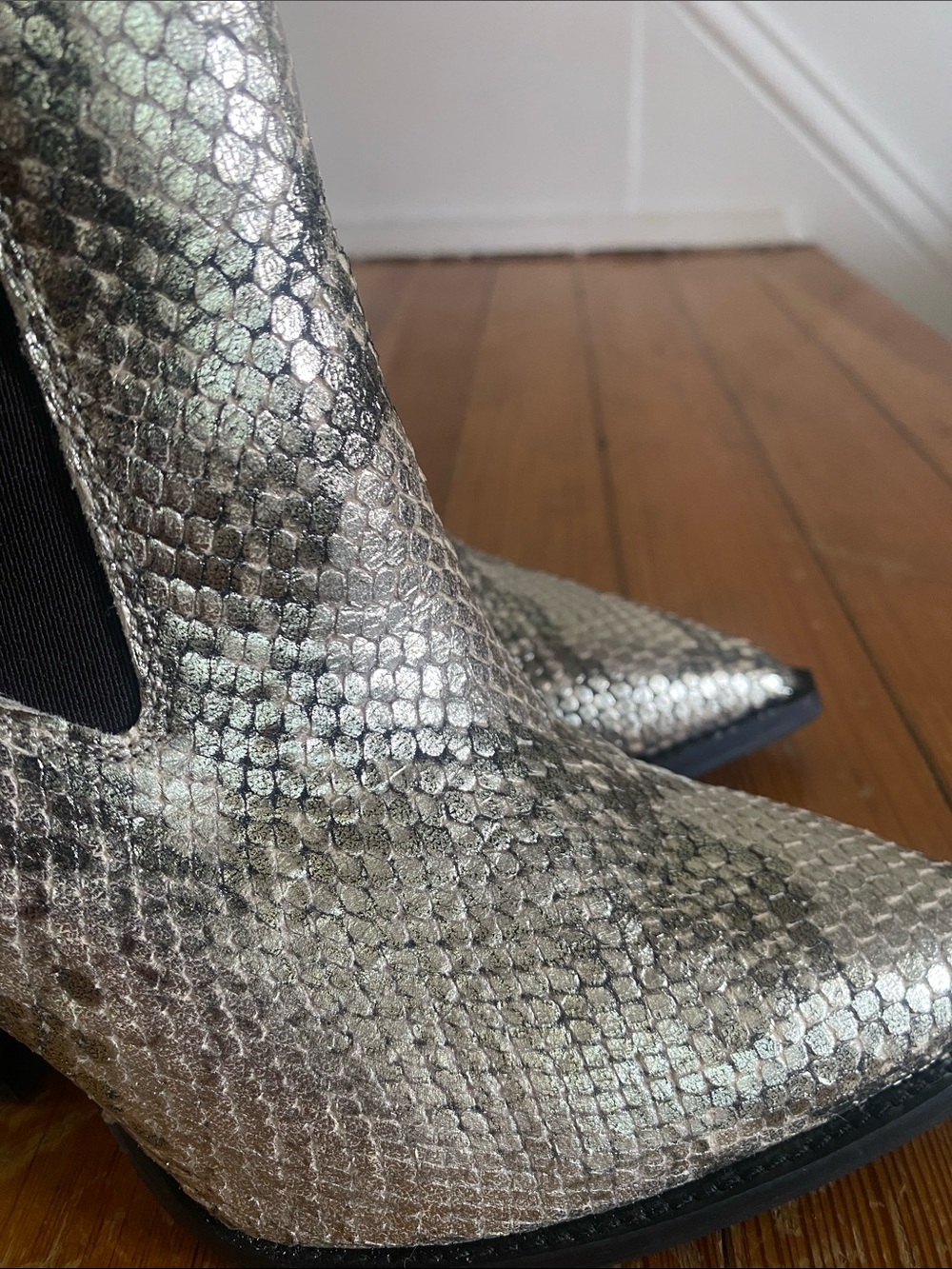 All Saints Metallic Snake Print Ria boot - Picture 8 of 12